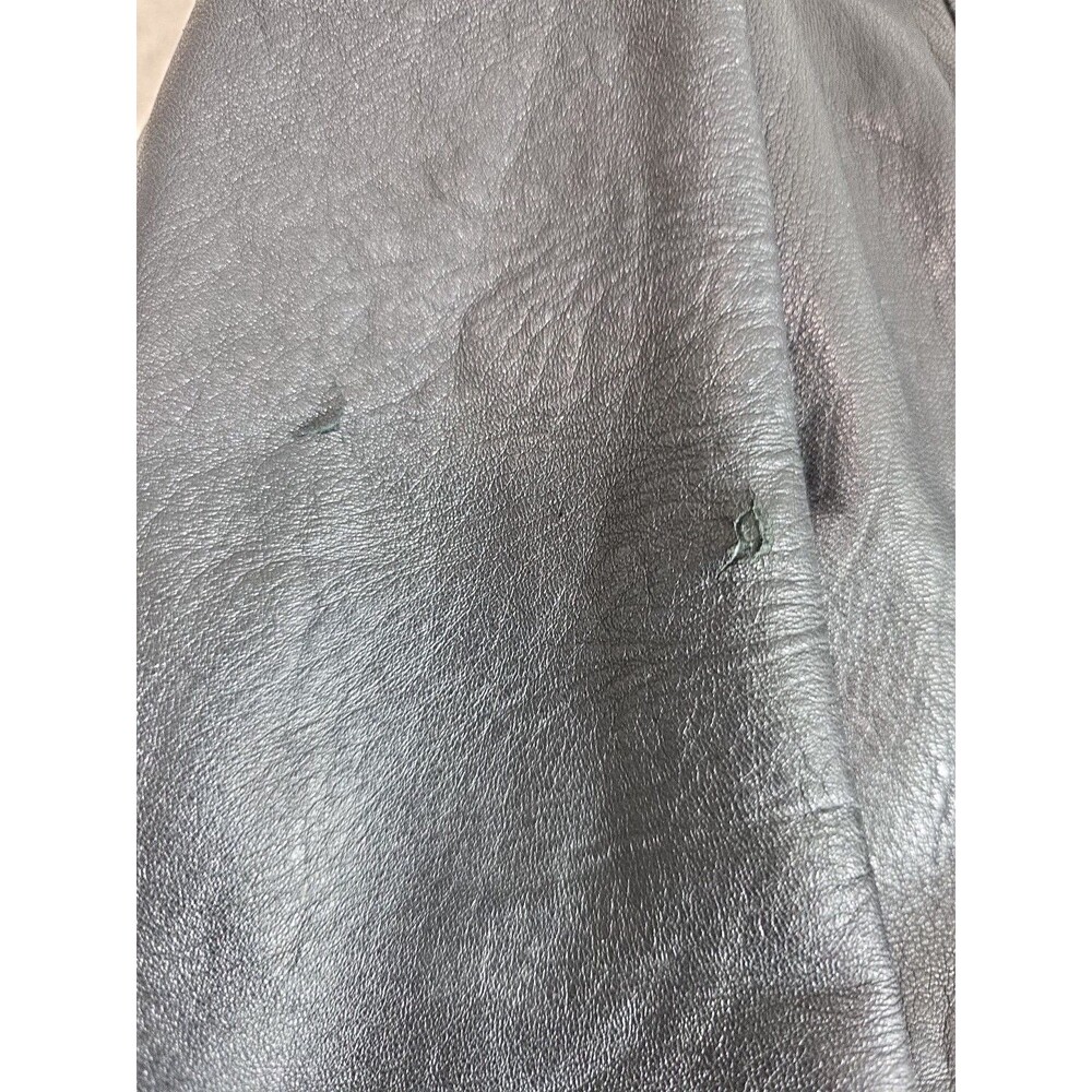 Nine West Black 100% Leather Jacket Coat Blazer Women’s Size Medium Button Lined - Picture 8 of 16